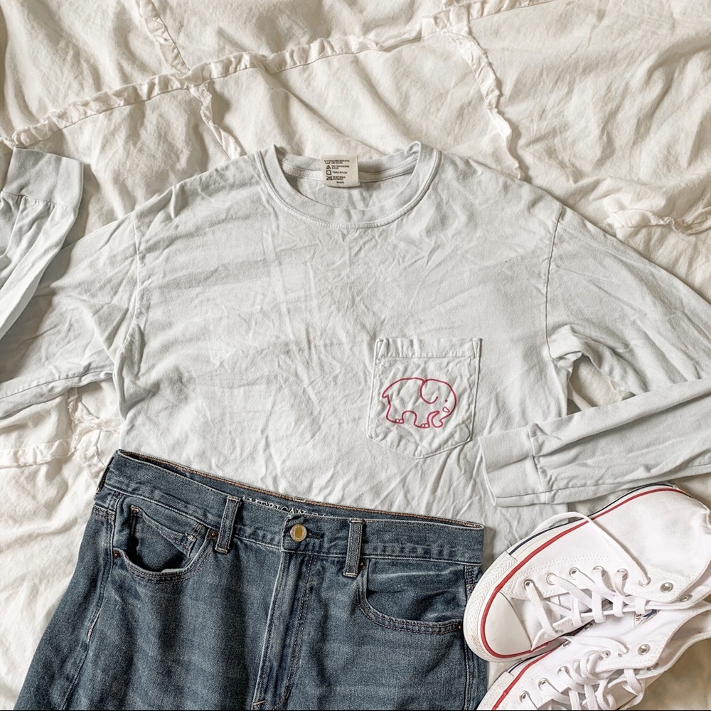 Ivory Ella Long Sleeve Powder Blue Mandela Top